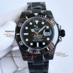 Swiss Replica Blaken Rolex Submariner All Black Venom Oyster Band 3135 Watch